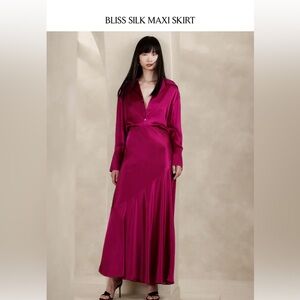 Bliss silk maxi skirt